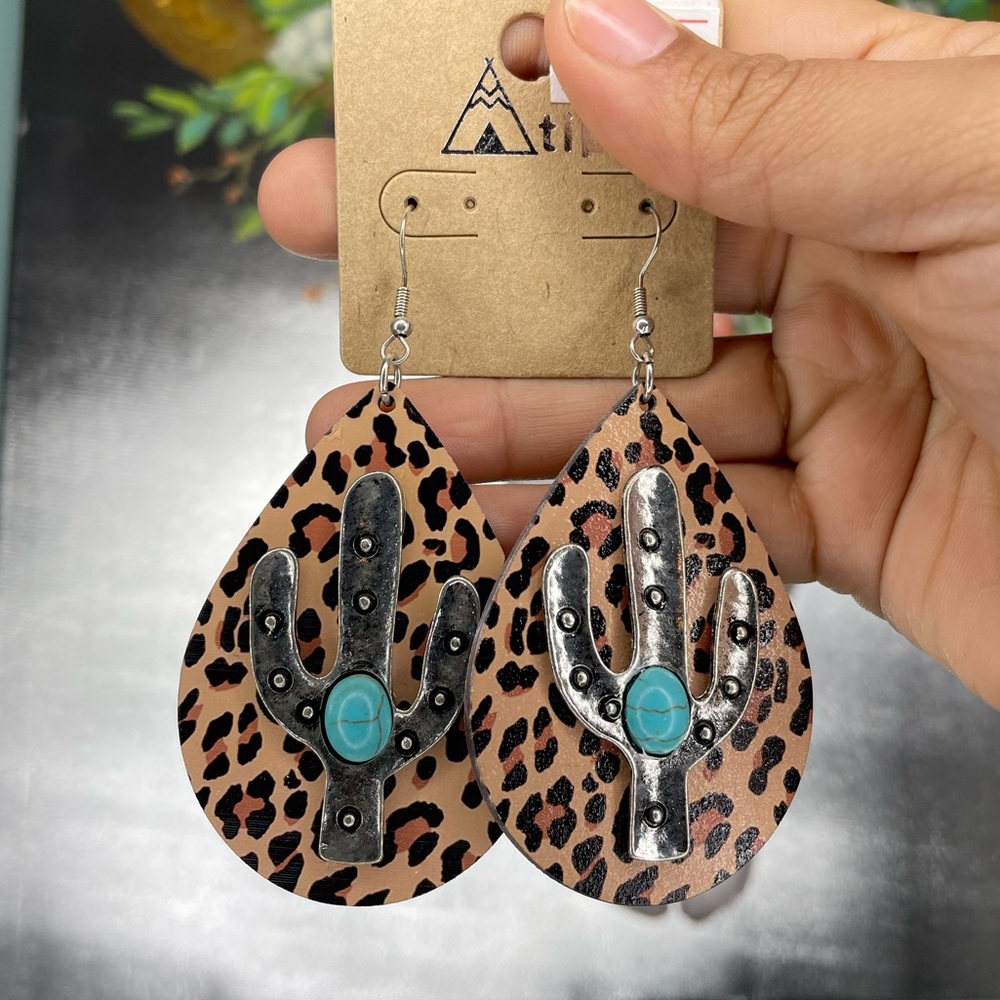 Western Cactus Earrings